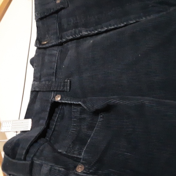 Land's End square rigger corduroy navy pants men's 36 - Picture 4 of 10